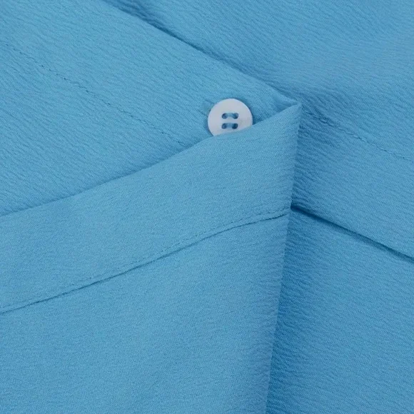 Sky blue 2 piece pants suit - Picture 8 of 11